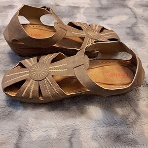 Lostis Women's Casual Wedge Sandal   Size 10